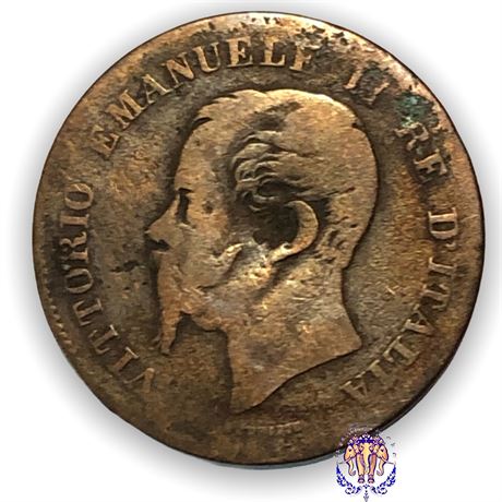 Italy 5 centesimi, 1861