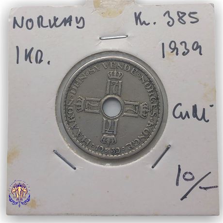 Norway 1 krone, 1939