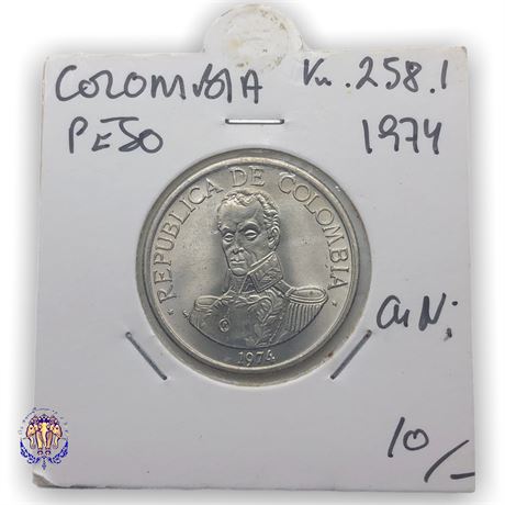 Colombia 1 peso, 1974 UNC