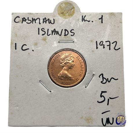 Coin Cayman Islands 1 cent, 1972